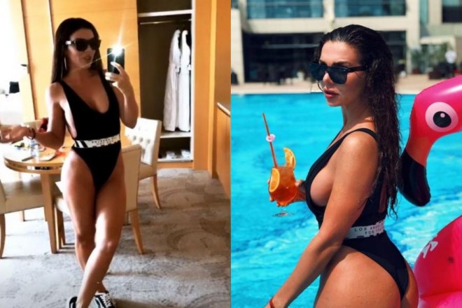 Anna Sedakova Bakıda günəş vannası qəbul etdi - foto