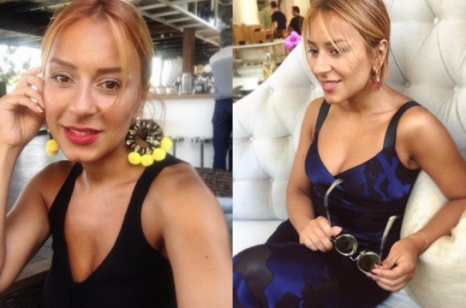 Tünzalə Ağayevanın&nbsp;sinə dekolteli paltarı bəyənildi - foto