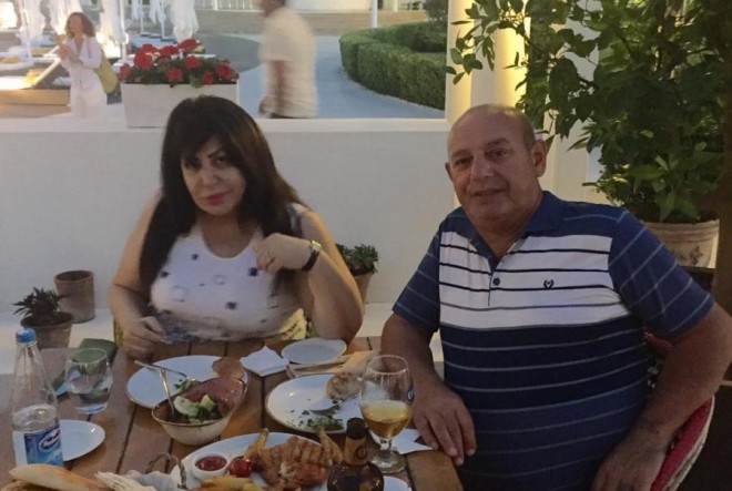 Gülbahar Şükürlü həyat yoldaşı ilə - foto