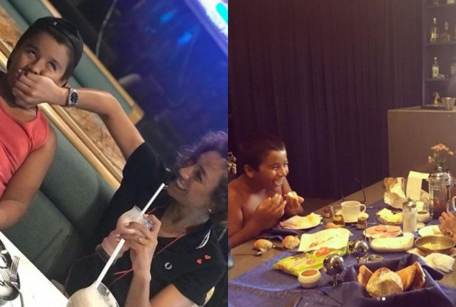 Əməkdar Artist oğlu ilə dincəlir - foto