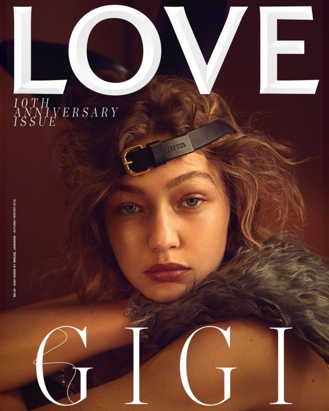 Model Gigi Hadid jurnal üçün poz verdi