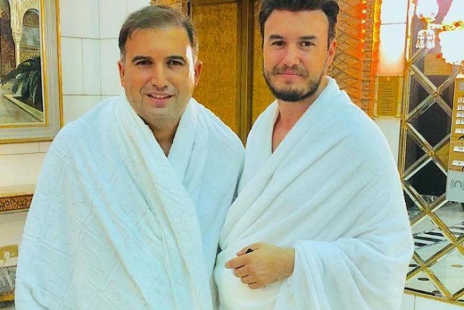 Hacı Nuran müğənni ilə Həcc ziyarətində görüşdü - foto