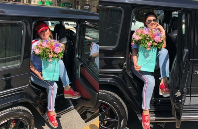 Xatirə İslam avtomobil səkidə saxladı - foto