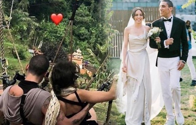 Müğənni və aktrisa bal ayında - foto