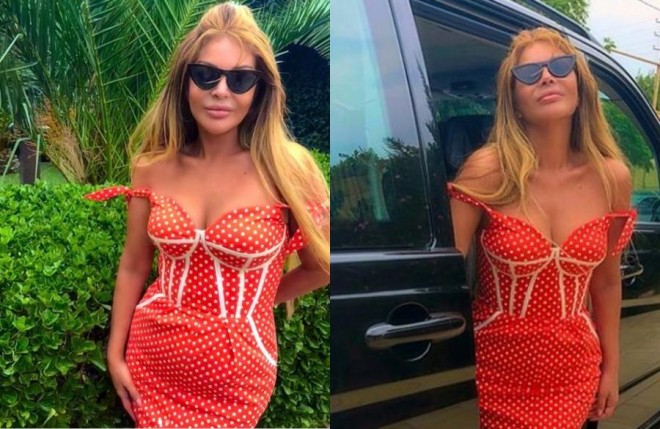 Aygün Kazımova qırmızı geyindi - foto