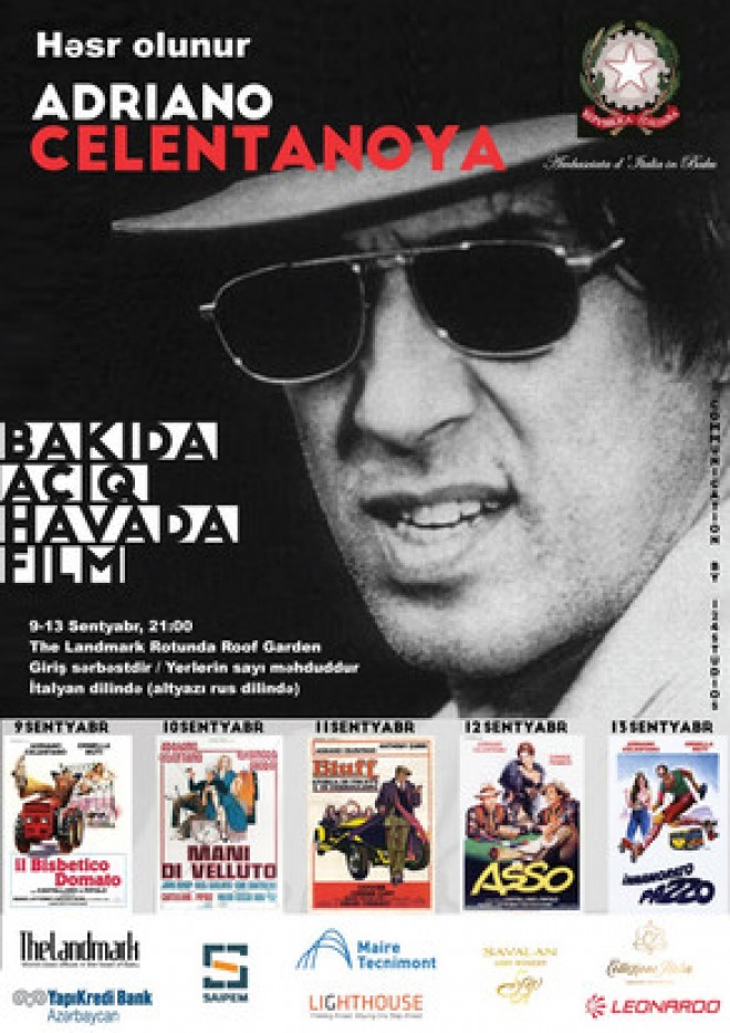 Bakıda “Adriano Çelentano Açıq Hava Film Festivalı” olacaq