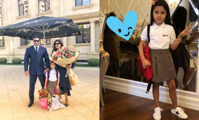 Gülay Zeynallının qızı birinci sinfə getdi - foto