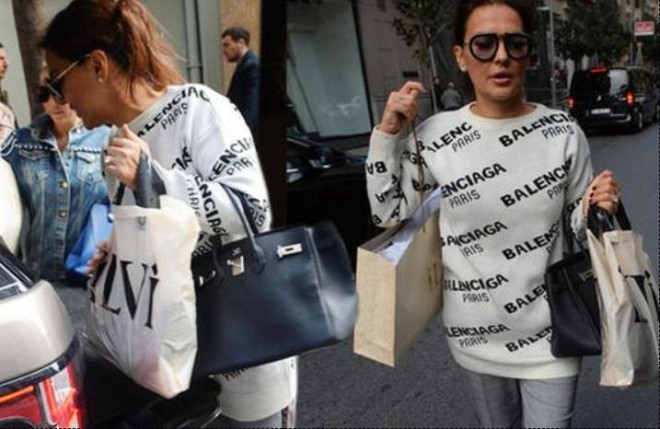 Müğənni 21 min manatlıq paltar geyindi - foto