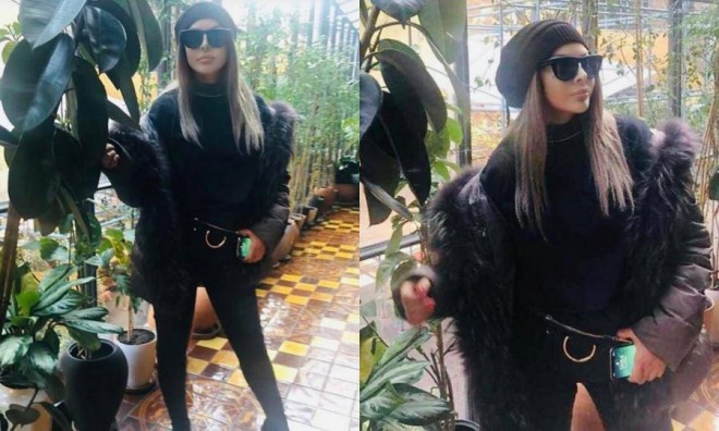 Aygün Kazımova eynəkdə və papaqda - foto