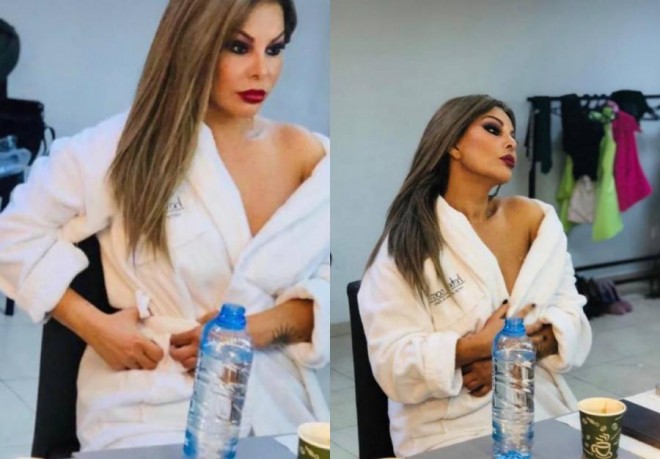 Aygün Kazımova hamam xalatında - foto