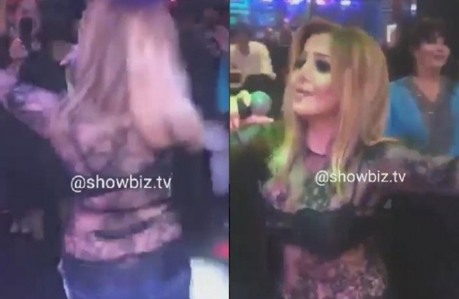 Mətanətin tül geyimi diqqət çəkdi - video