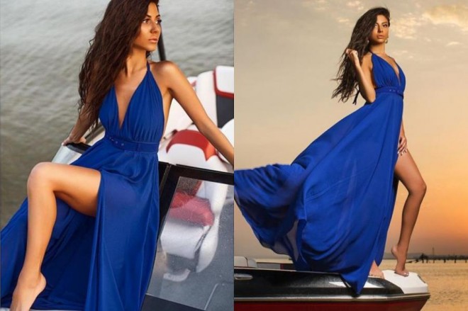 Aysel Əlizadənin göy libası bəyənildi