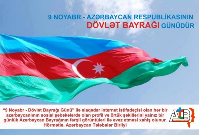 Bu gün Dövlət Bayrağı Günüdür