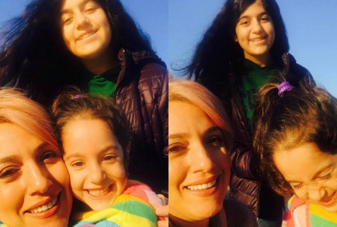 Əməkdar artist qızları ilə - foto