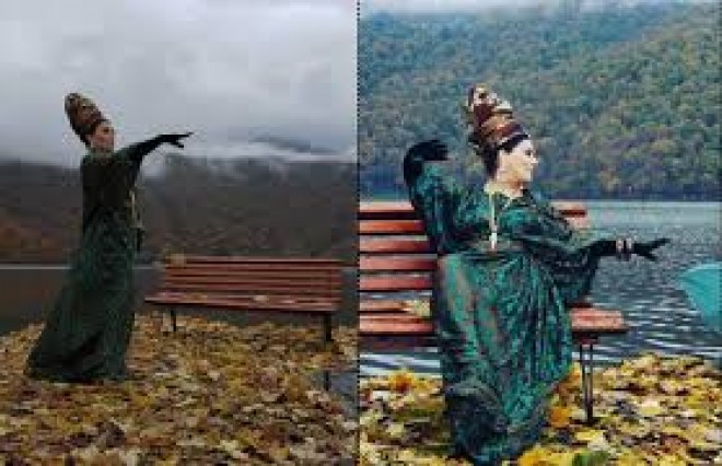 Elza Seyidcahanın payız fotosessiyasısı