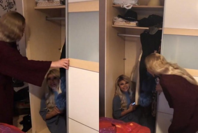 Müğənni aparıcını qorxutdu - video