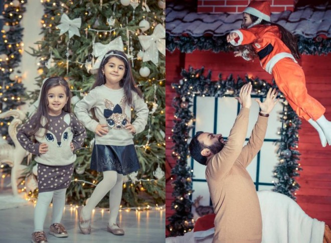 Müğənni-bəstəkar qızları ilə şəkil çəkdirdi