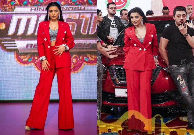 Səmra Rəhimli qırmızı kostyumda - foto&nbsp;