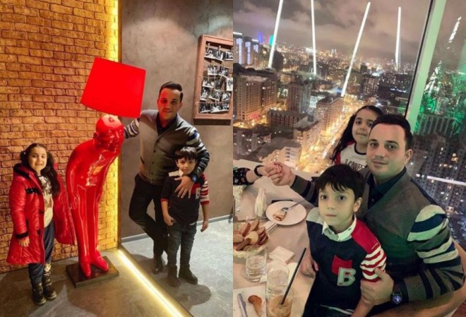 Ayaz Qasımov ailəsinin 9 illiyini&nbsp;uşaqları ilə keçirdi
