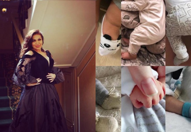 Rəqsanə əkizlərinin əl və ayaqlarını göstərdi&nbsp;