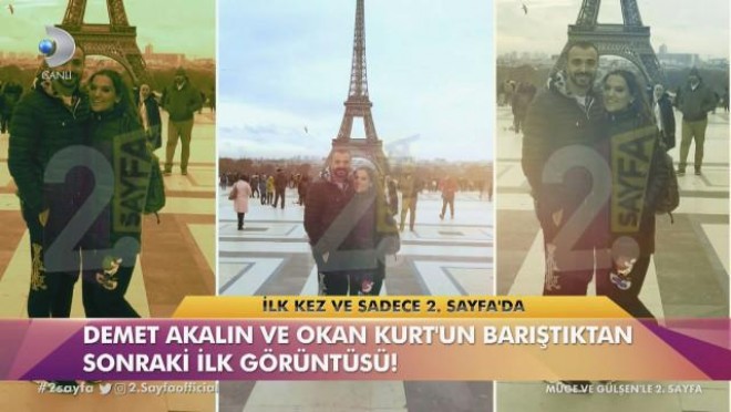 Demet Akalın əri ilə Parisə xoşbəxt göründü