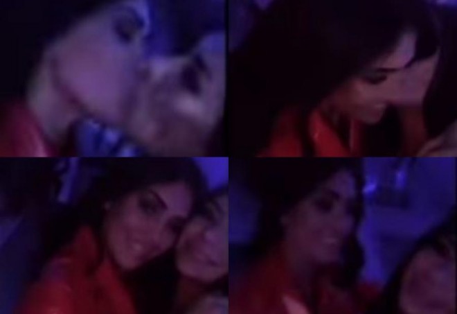 Pərvin Abıyeva modellə öpüşdü - video