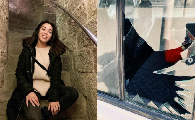 Emiliya Yaqubovanın avtomobili yarıldı - video