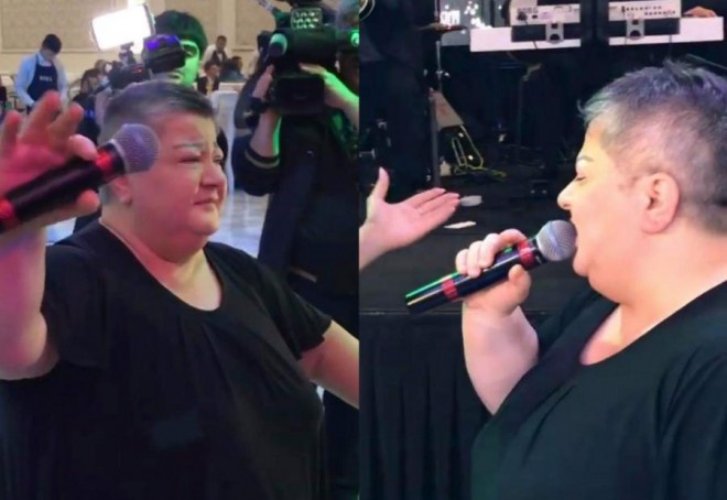 Könül Xasıyeva ad günündə mahnı oxudu - video