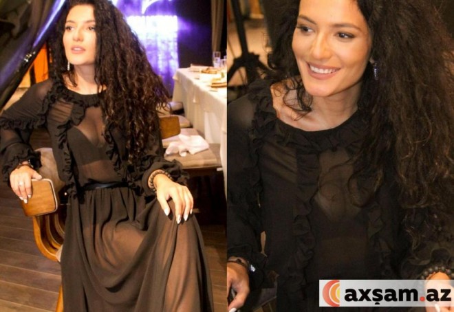 Dilarə qara uzun tül geyindi 