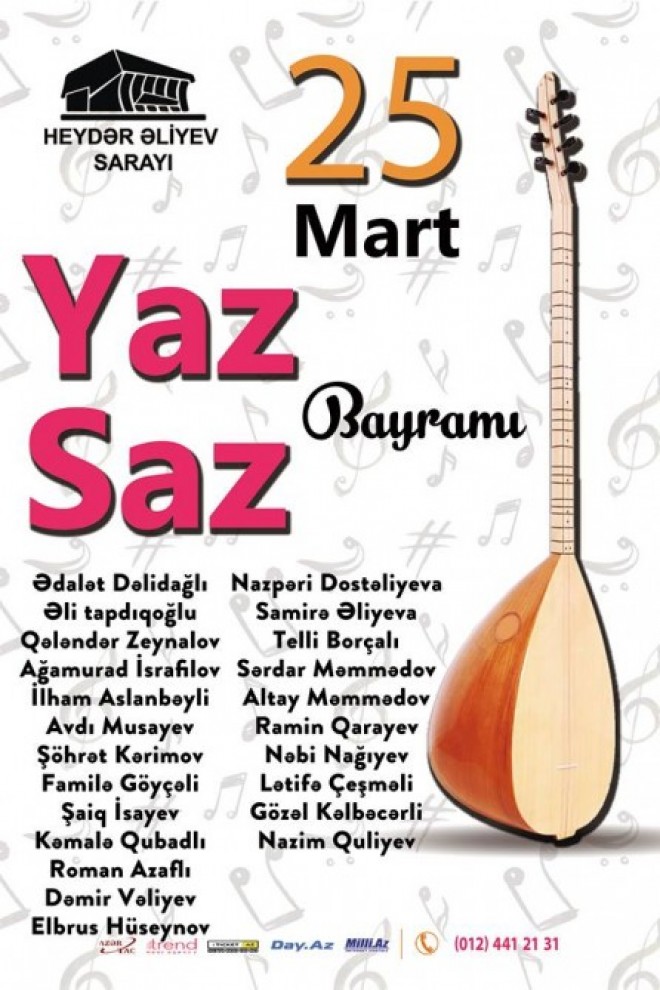 “Yaz bayramı – saz bayramı” konserti olacaq