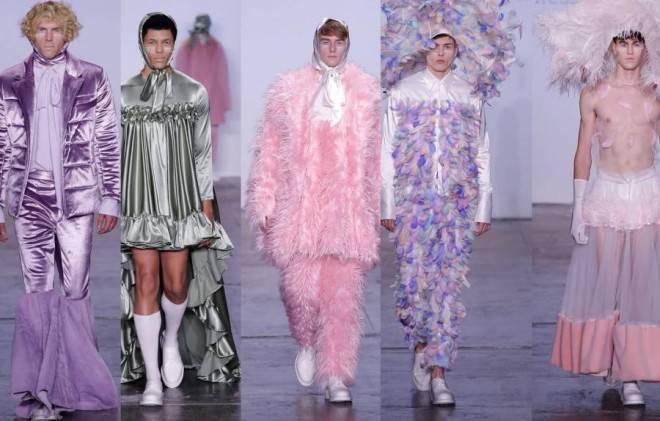 Kişilər qadın paltarı geyindilər - foto