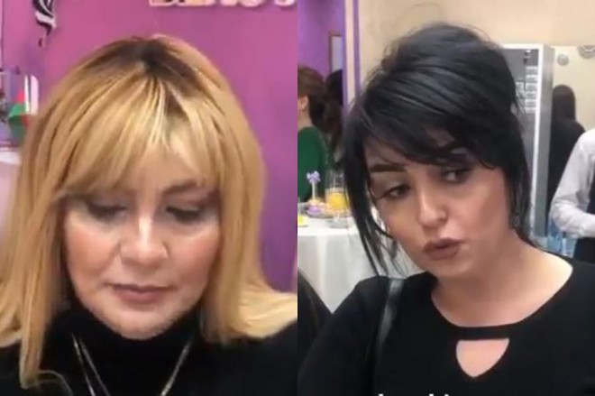 Nüşabə ilə Afət dalaşdılar - video