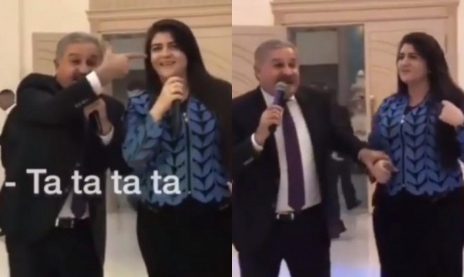 Yusif Mustafayevin "tapança" işarəsi - video