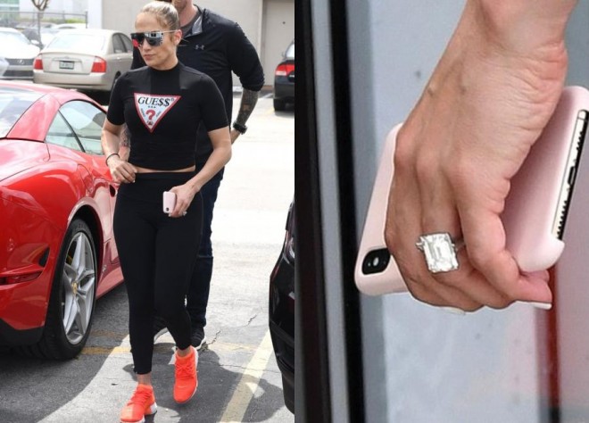 Cennifer Lopes idmana üzüklə gedir