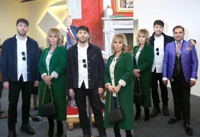 Brilliant Dadaşova oğlu ilə sərgidə&nbsp;