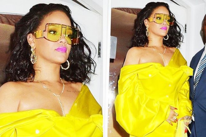 Rihanna bu dəfə sarı geyindi - foto