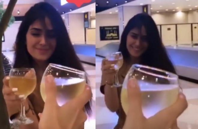 Pərvin Abıyeva sərxoş halda - foto+video