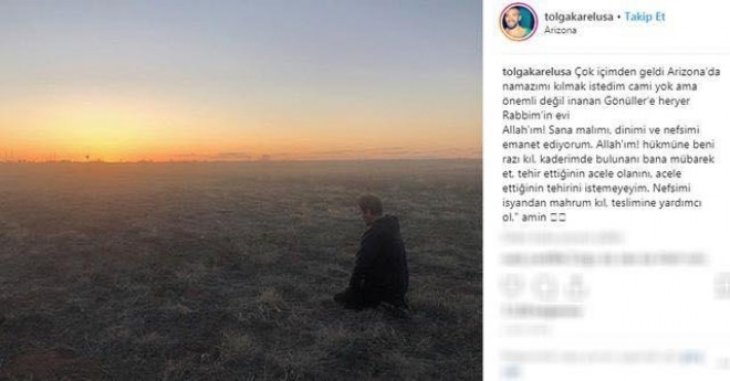 Günayın keçmiş əri&nbsp;Arizona çölündə namaz qıldı - foto