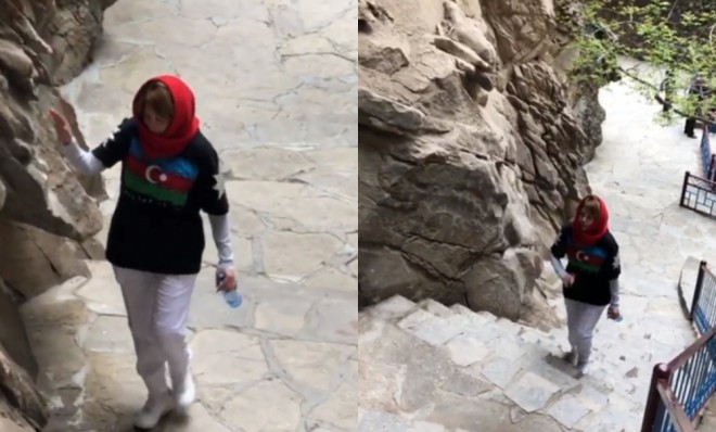​Aygün Kazımova Əshabi-Kəhf ziyarətgahında - video