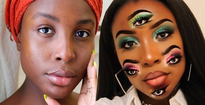 İlluziyalı makiyajla heyrətləndirdi - foto