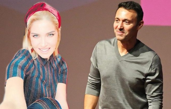 Mustafa Sandal model sevgilisi ilə əl-ələ - foto