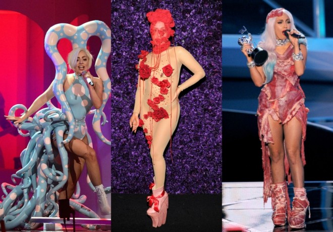 Ledi Qaqanıni libaslardan ibarət sərgi açıldı - foto