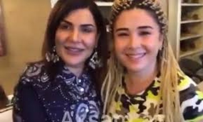 Xatun ilə Elnarə küsülülüyə son qoydular - video