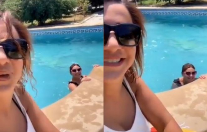 Şəbnəm Tovuzlu hovuzda - video