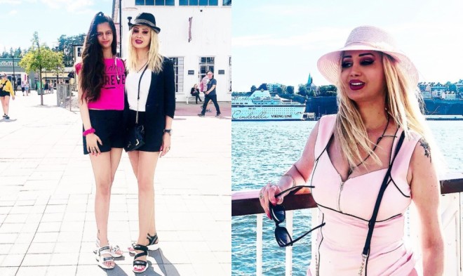 Məleykə Əsədova qızı ilə İsveçi gəzir - foto