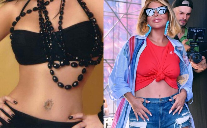 Aygün Kazımova göbəyini açdı - foto