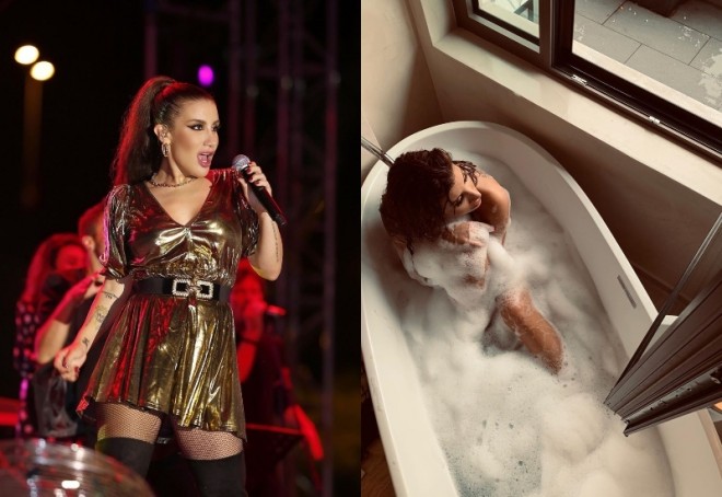 İrem Derici hamamdan foto paylaşdı