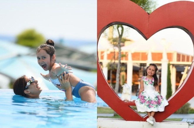 Ayan qızı ilə Kiprdə dincəlir - foto