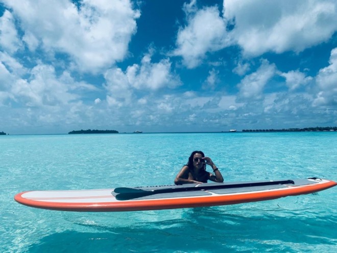 Dilarə istirahətini Maldiv adalarında keçirir - foto