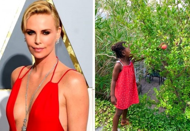 Şarlz Teron oğlunun qız geyimində fotosunu paylaşdı